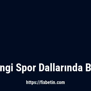 Fixbet Hangi Spor Dallarında Bahis Var?